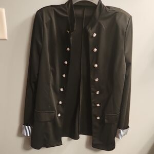 🍉SHEIN Black Double-Breasted Women's Blazer